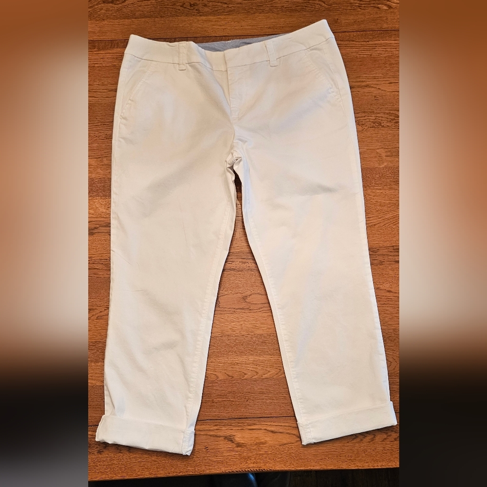 Stylus sz 12 Women's Flat Front Cropped Spring Summer Pants
